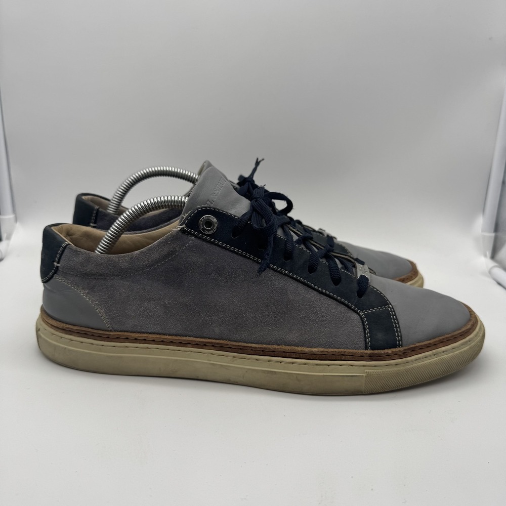 Paul & Shark Shoes Mens Size 42 Gray Blue Leather Suede Low Top Casual Sneakers‎